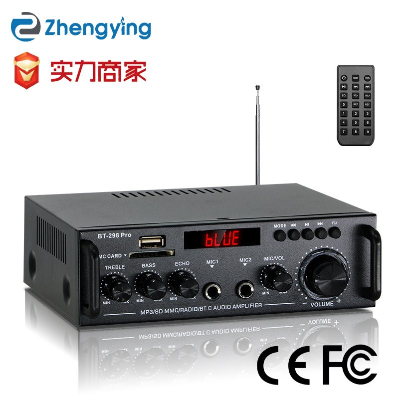 New Bt-298 Pro Digital Amplifier Bluetooth U Disk Amplifier Two-Channel Amplifier - Image 1